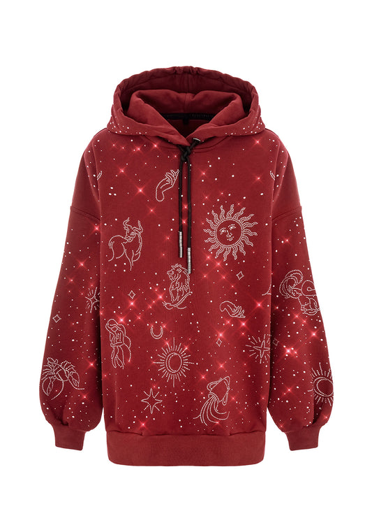 HOODIE MAROON ZODIAC