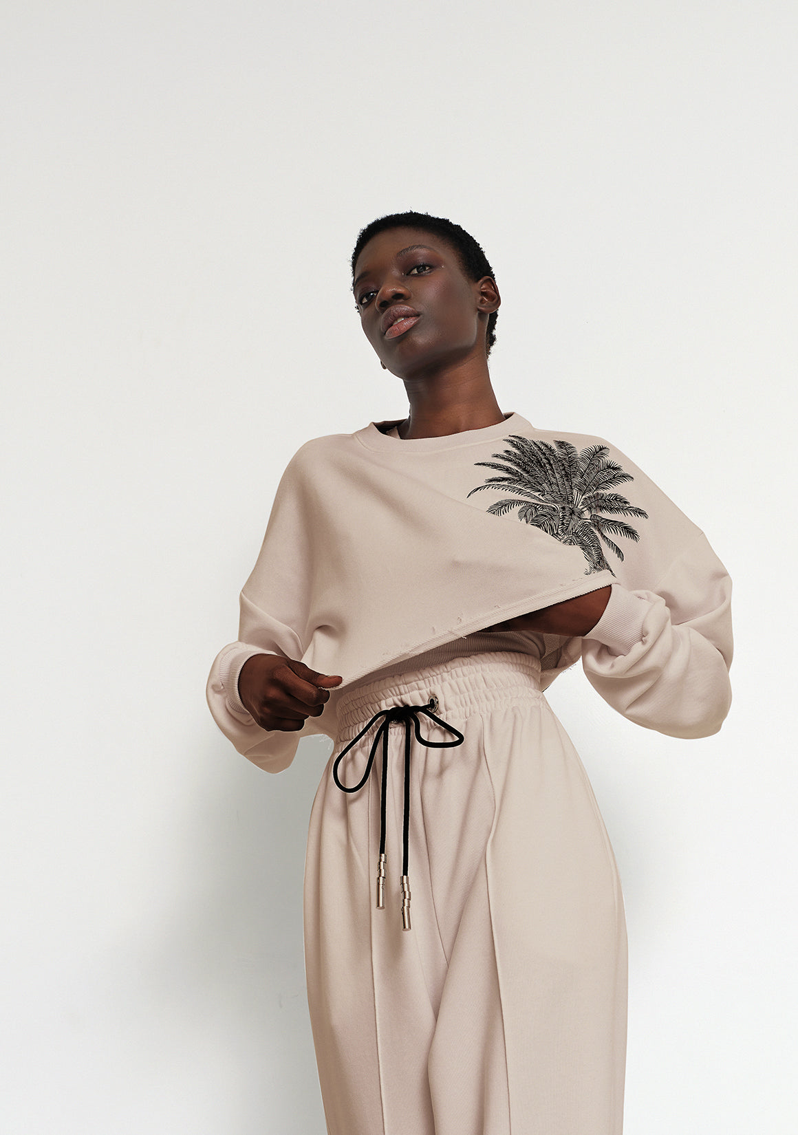 SWEATSHIRT PALM BEIGE -20%