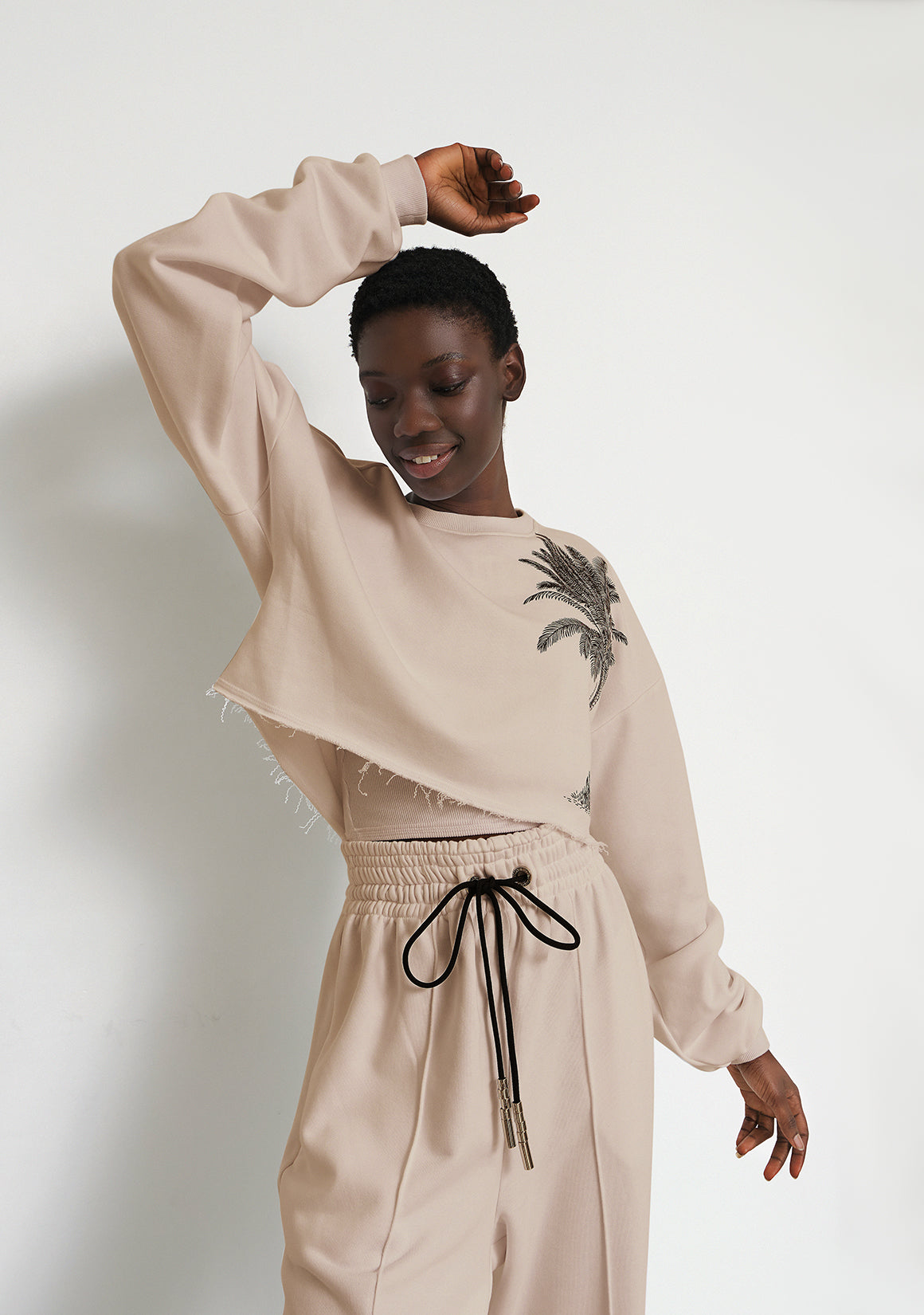 SWEATSHIRT PALM BEIGE -20%